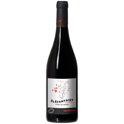 Côtes du Rhône Éléfantaisy sans sulfites ajoutés Rouge 2023 - Julie et Nicolas