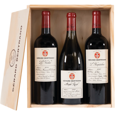 Coffret trois Parcelles - Aigle Royal Pinot Noir, Le Viala et L'Hospitalitas Rouge - Gérard Bertrand
