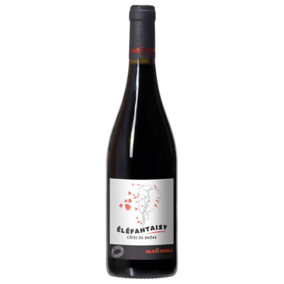 Côtes du Rhône Éléfantaisy sans sulfites ajoutés Rouge 2025 - Julie et Nicolas